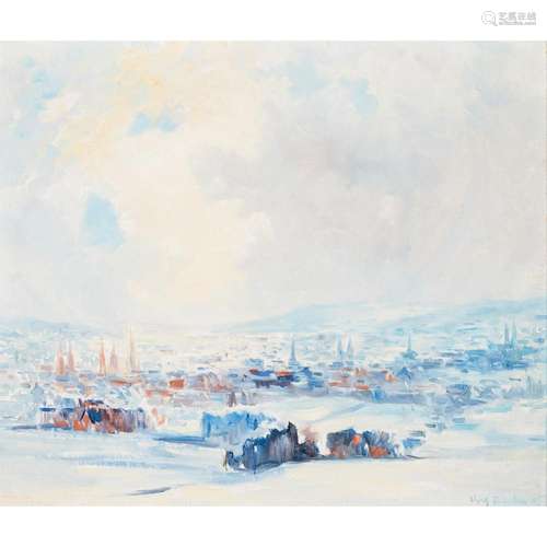 PRESBER, ADOLF (1896-1977) "Wiesbaden im Schnee" 6...