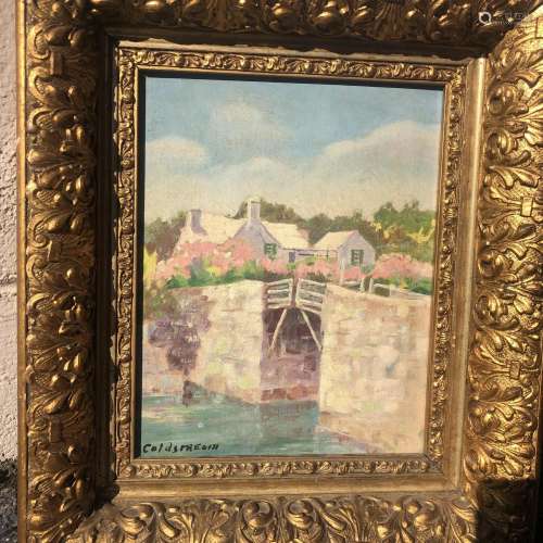 OIL ON CANVAS LANDSCAPE SIGNED BY WILLIAM COLDSTREAM