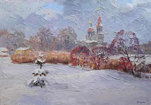 No Reserved Oil painting Near the church Serdyuk Boris