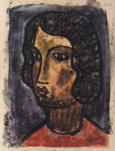 Emil Maetzel (Cuxhaven 1877 - Hamburg 1955). Head of a Girl.