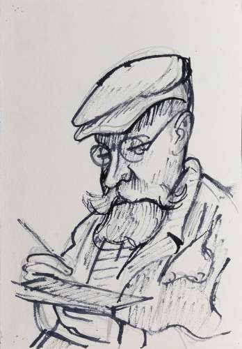 Emil Maetzel (Cuxhaven 1877 - Hamburg 1955). Self Portrait.