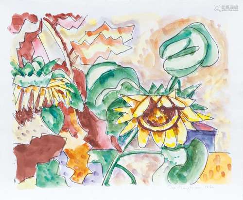 Ivo Hauptmann (Erkner 1886 - Hamburg 1973). Sunflowers.