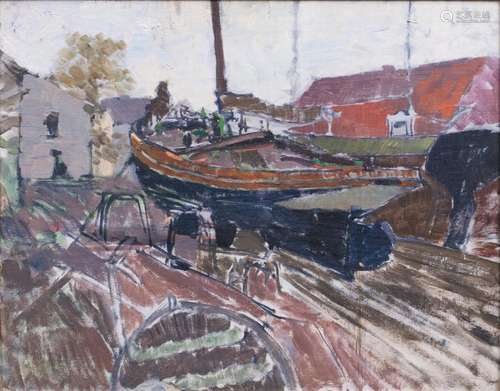 Paul Kayser (Hamburg 1869 - Donaueschingen 1942). Ship Yard.