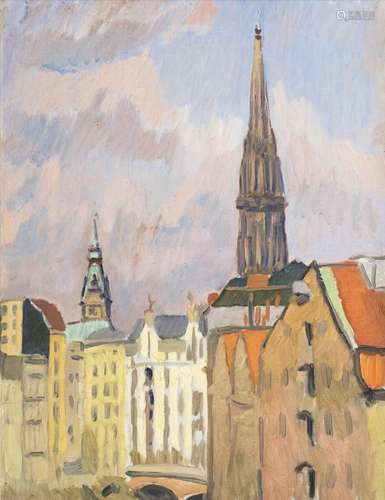 Paul Kayser (Hamburg 1869 - Donaueschingen 1942). Roofs of H...