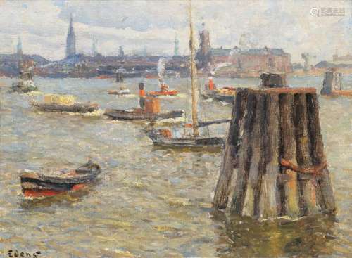 Henning Edens (Hamburg 1885 - Hamburg 1943). Port of Hamburg...