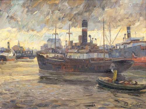 Paul Emil Gabel (Elbing 1875 - Hamburg 1938). Port of Kalini...