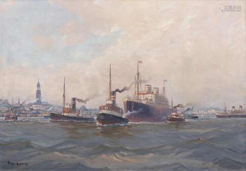 Carl Friedrich Winkler-Hagedorn (Hamburg 1897). Steam Ship i...