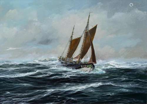 Peter Hagenah (Hamburg 1928 - 2015). Fishing Boat Maria HF 3...