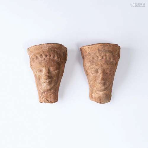 A Pair of Terracotta Heads.