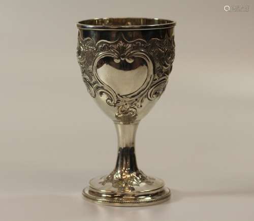 A George III Sterling Silver Goblet.  Charles Hougham. Londo...