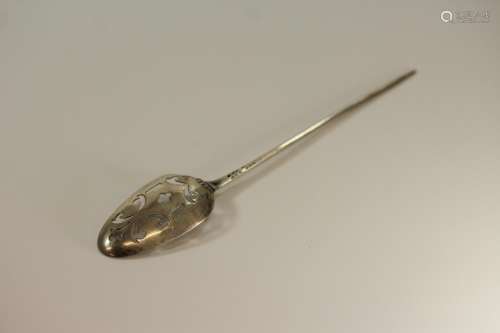 An early 18th Century Mote Spoon. With typical pierced bowl....