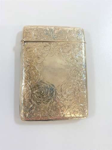 A Victorian Sterling Silver Card Case. Matthew John Jessop  ...