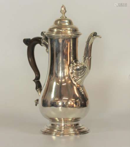 A George III Sterling Silver Coffee Pot. William Cripps. Lon...