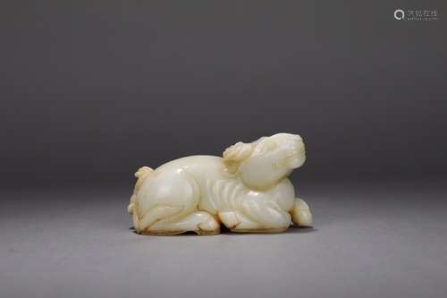 CHINESE JADE LION DOG ,10.6 X 4.8 X 5.2 CM