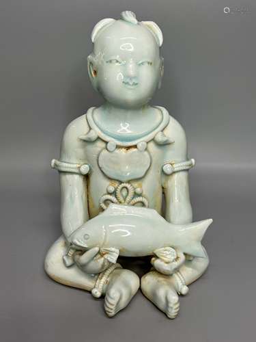 CHINESE PORCELAIN BOY ,H20.5CM