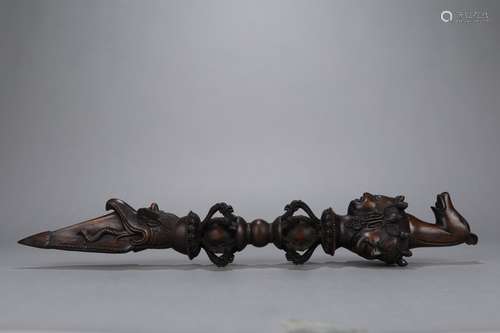 CHINESE WOOD VAJRA 50X 7.6CM 190G