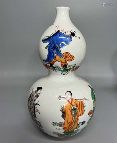 CHINESE FAMILLE ROSE VASE,H 19CM