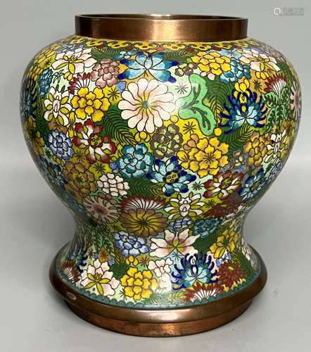 CHINESE CLOISONNE VASE , H 16.5CM