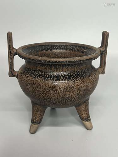 CHINESE HARE'S FUR CENSER,H 10CM