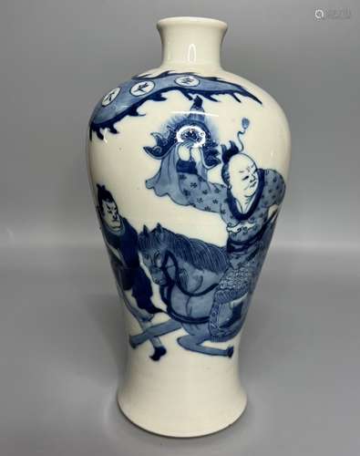 CHINESE BLUE AND WHITE VASE ,H22CM