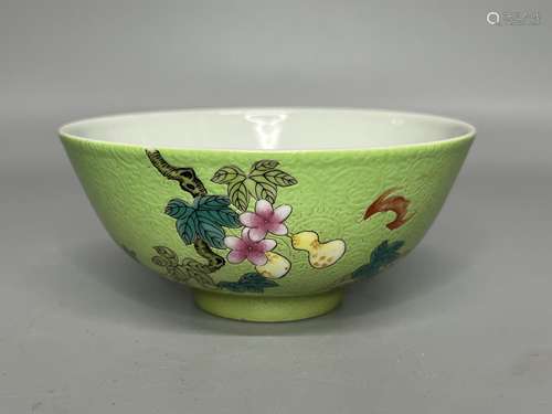 CHINESE FAMILLE ROSE BOWL ,D 10.6CM H 4.6CM