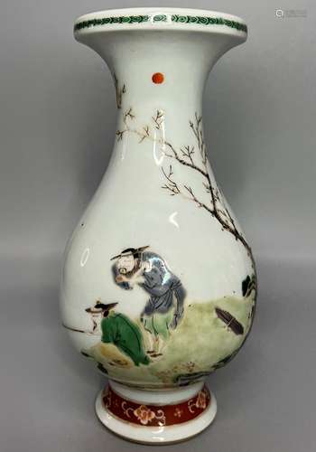 CHINESE FAMILLE ROSE VASE ,H22.3CM