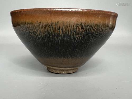 CHINESE HARE'S FUR BOWL,D 12.5CM H 7CM