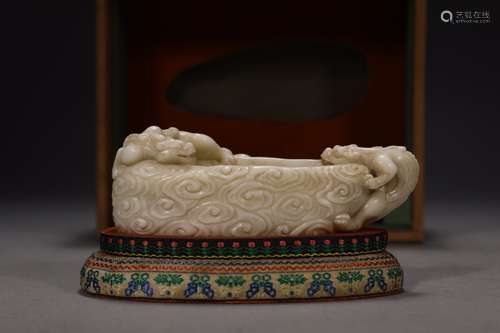 CHINESE SOAP STONE SEAL ,13.3 X 4.9X5.2 CM 310G