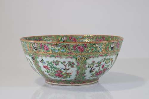 China canton porcelain basin 19th