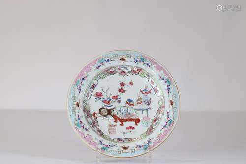 China 18th century famille rose plate