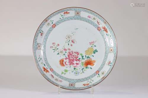 18th century famille rose porcelain plate