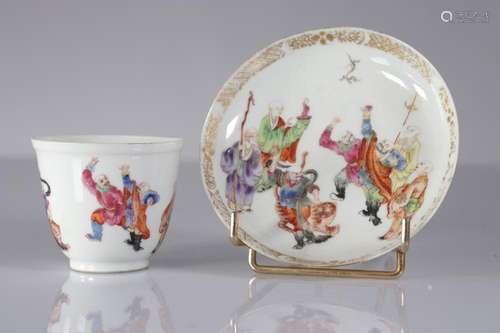 Bowl and under bowl in famille rose porcelain beautiful deco...