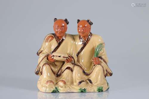 China glazed stoneware figures