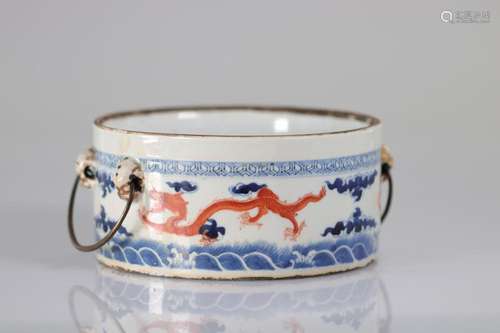 China porcelain decoration with dragons mark under the piece