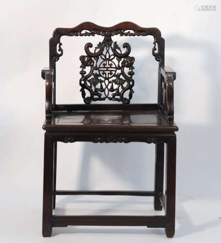 China 19th century hardwood chair