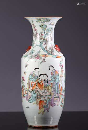 China imposing enamel porcelain vase from Qiangjiang circa 1...