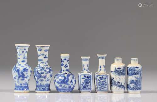 China lot 2 pairs of vases 1 pair of snuffboxes and blanc bl...