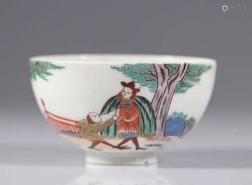 China bowl with rare Dutch decor called "foreigners&quo...