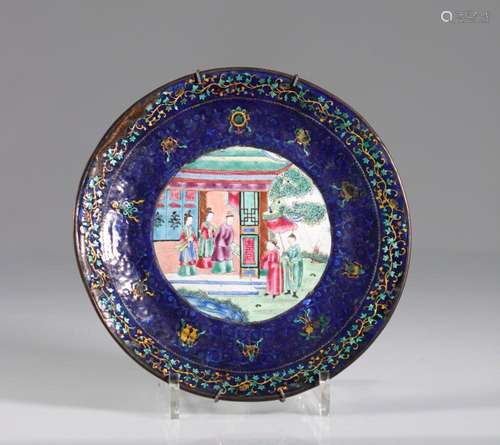 China - canton enamel plate - 18th/19th