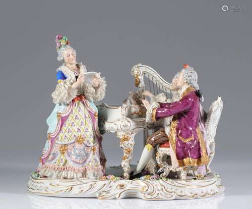 Saxony porcelain group "the musicians"