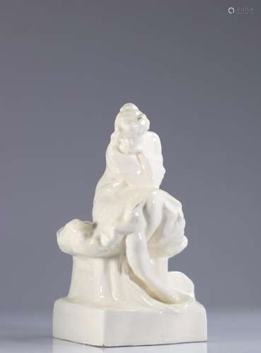 France - Art Nouveau white ceramic - 1900