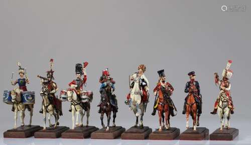 Lot of 8 polychrome Empire riders