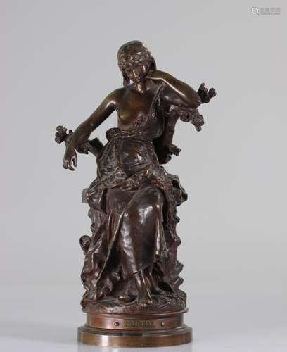 Bronze by A Moreau “Captive - Salon des Beaux-Arts.» monogra...