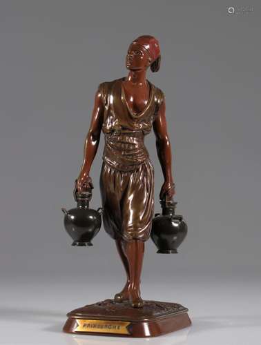 Jean Didier DEBUT (1824-1893) orientalist bronze "the w...