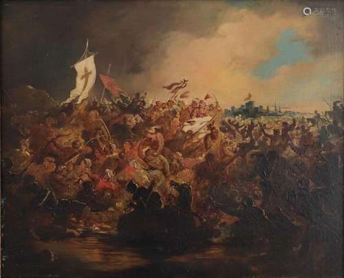 Eugene DELACROIX (1798-1863) painting study "battle sce...