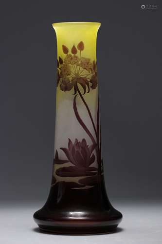 Emile Galle Vase with aquatic decoration