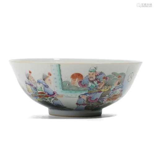 A FAMILLE ROSE 'FIGURES' BOWL