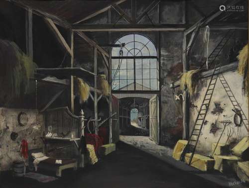 Georges WAKHEVITCH (1907-1984) oil on cardboard Interior of ...