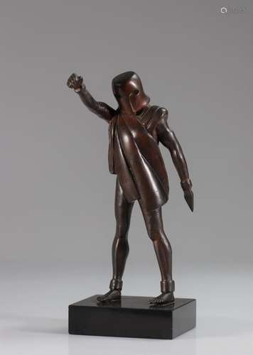 Italy - Post modern bronze statue Giolio Ciniglia - 1970