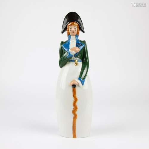 Art Deco liquor bottle by Robj Paris Young woman with bicorn...